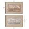 Set of 2 Brown Wood Farmhouse Wall Decor 24", 16"